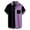 Black, variant on Nnhblu Purple Shirts Men's Button Up Short Sleeve Color Block Print Beachwear Pocket Hawaiian Shirt Casual Collar Top