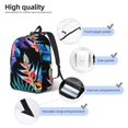 thumbnail image 4 of Naloa Tropical Palm Leaves Canvas Backpack for Men Women Rucksack Casual Travel Daypack College Tote Satchel Bookbag for Teens-Medium, 4 of 7