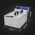 thumbnail image 4 of DULONG Commercial Electric Deep Fryer Countertop 10L Stainless Steel Deep Fryer with Temperature Control Single Large Tank French Fries Restaurant Home Kitchen (2000W),DL-10B, 4 of 8