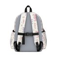 thumbnail image 3 of Seahorse and Star White Pattern Cute School Backpack with Padded Back and Adjustable Shoulder Straps 13.4"x11"x4.7", 3 of 5