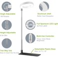 thumbnail image 4 of Grow Lights for Indoor Plants, 48 LEDs Full Spectrum Halo Plant Light for Indoor Plants, Height Adjustable Growing Lamp with Detachable Base, 3 9 12Hrs Timer, 10 Brightness, 3 Pack, 4 of 6