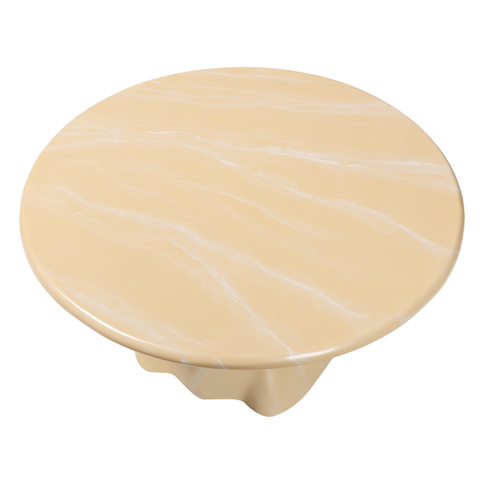 bali & pari Aponi Contemporary Coffee Table, Cream
