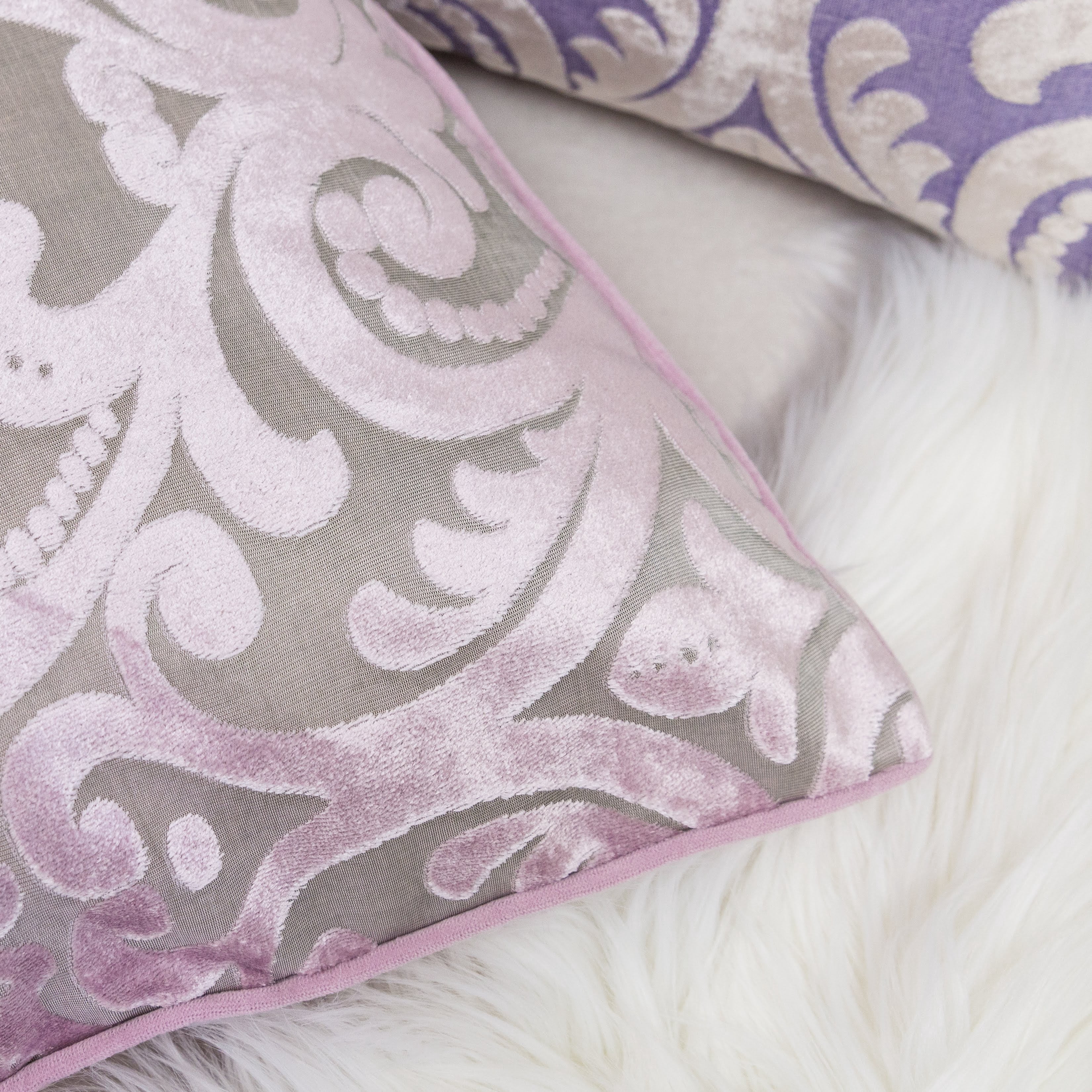 Lianne Blush Geometric Polyester 20 in. x 20 in. Throw Pillow