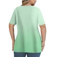 thumbnail image 4 of Tops de Manga Corta de Tamaño Más de las Mujeres, Blusas de Cuello en V Impresas de Verano de Moda para Uso Casual, Diario Y de Fiesta, 4 of 8