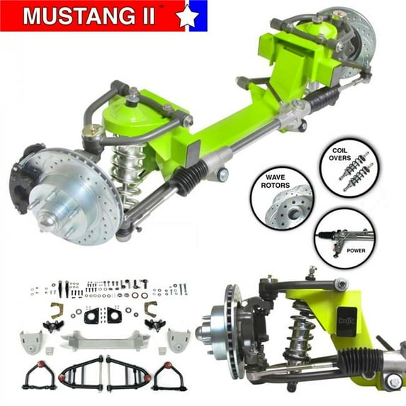 Helix Suspension Brakes & Steering IFS Coilover Shock Stock 5 x 4.75 Power Left Hand Drive Rack Without Crossmember for All Jaguar MK8 Mustang 2