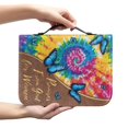 thumbnail image 2 of HELLHERO Blue Butterfly Tie Dye Bible Cover Protective for Daily Work Church Outdoor, PU Leather Portable Bible Covers, 2 of 12