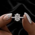 thumbnail image 4 of Diiro Oval Cut Moissanite Engagement Ring for Women, 10K Yellow Gold Pave Band Solitaire Ring, Classic 4 Prong Wedding Ring, Promise Ring, Wedding Ring, 4 of 7