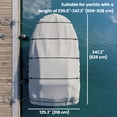 thumbnail image 3 of Outsunny 20-21 Ft Trailer Boat Cover, Waterproof Universal Boat Cover Grey, 3 of 10