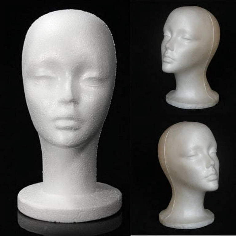 Female Styrofoam Foam Mannequin Manikin Head Model Hat Glasses Display  Stand Rack - China Styrofoam Mannequin Head and Mannequin Head price
