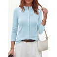 thumbnail image 6 of PRETTYGARDEN Womens Fall Lightweight Knit Cardigan Sweater | Button Down Long Sleeve Crew Neck,Soft Ribbed Knit Slim Fit,Business Casual Going Out Travel Outfits,Fashion Clothing, 6 of 8