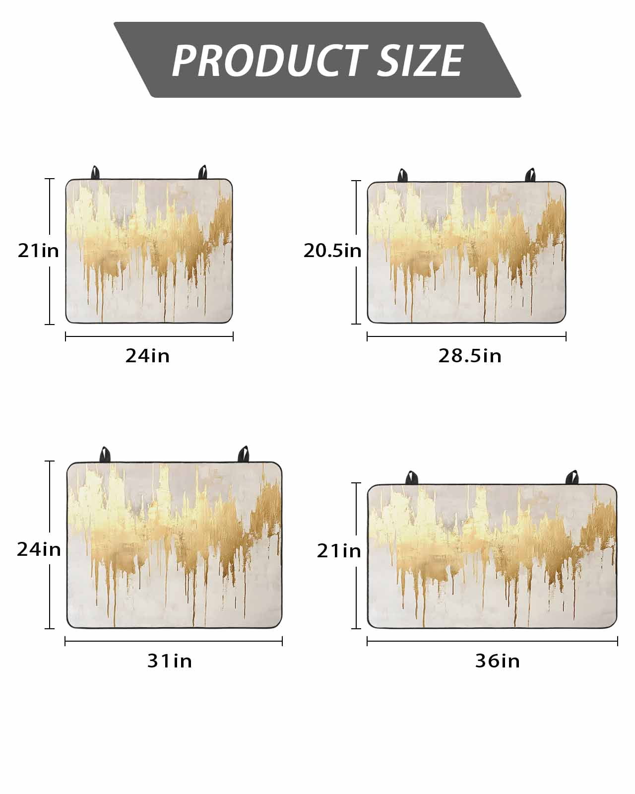 Stove Top Covers for Electric Stove, Modern Gold Glass Stovetop Cover Protector, Abstract Minimalist Grunge Art Color Block Induction Cooktop Protector Oven Mat for Kitchen Countertop 24"x21"