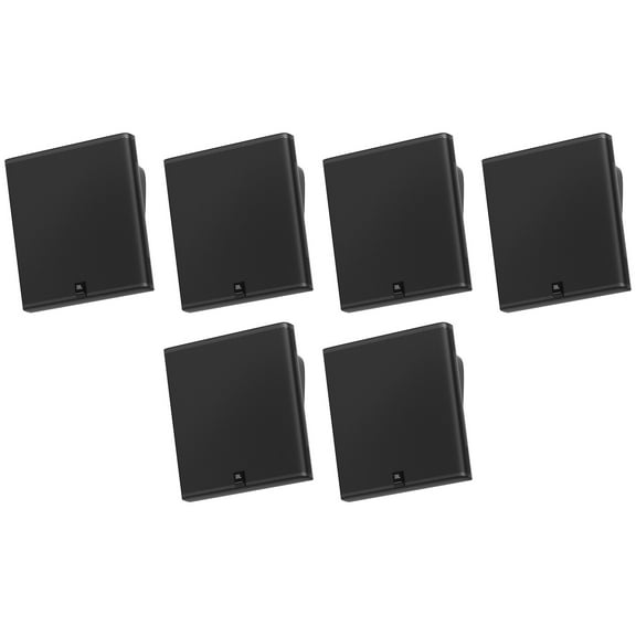(6) JBL SLP14/T-BK Sleek Low-Profile On Wall Mount 4" 70v Commercial Speakers