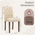 thumbnail image 4 of TLSUNNY Modern Dining Chairs Set of 4, Button Tufted Parsons Upholstered Armless Side Chairs, for Home Dining & Living Area, 4 of 10