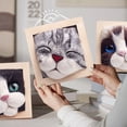 thumbnail image 5 of Fairnull Photo Frame Ornaments with Shaping Base Wool Felt Interactive Lovely Cat Head Doll Knitting Kit Household Supplies, 5 of 11