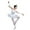 A White, variant on iiniim Kids Girls Swan Lake Ballet Dance Gymnastics Tutu Dress Sequins Leotard with Gloves and Hair Clip A White 8
