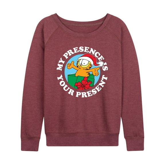 Garfield - My Presence Is Your Present - Women's Lightweight French Terry Long Sleeve Shirt
