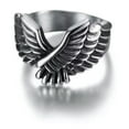 thumbnail image 2 of K-KED Vintage Cross Angel Wings Ring Stainless Steel Men Women Knight Punk Finger Ring-13, 2 of 6