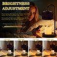 thumbnail image 4 of Candle Warmer Lamp with Timer, Purple Floral Damask Elegant Swirls Vintage Non-slip Wireless Remote Control Wax Melts Warmer with 4 Bulbs for Home Office Dorm, Birthday Gifts for Women, 4 of 7