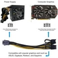 thumbnail image 4 of LNKOO 5 Pack Video Card Power Cable,6 Pin to PCIe 8 Pin to Dual(6+2),PCI Express Power Adapter GPU 6Pin to Double 8Pin,Graphics Card Power Extension Mining Line, 4 of 6