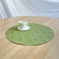 thumbnail image 2 of WEUVEB PVC Round Placemats Green Color for Home Furniture Protection 8Pcs, 2 of 8