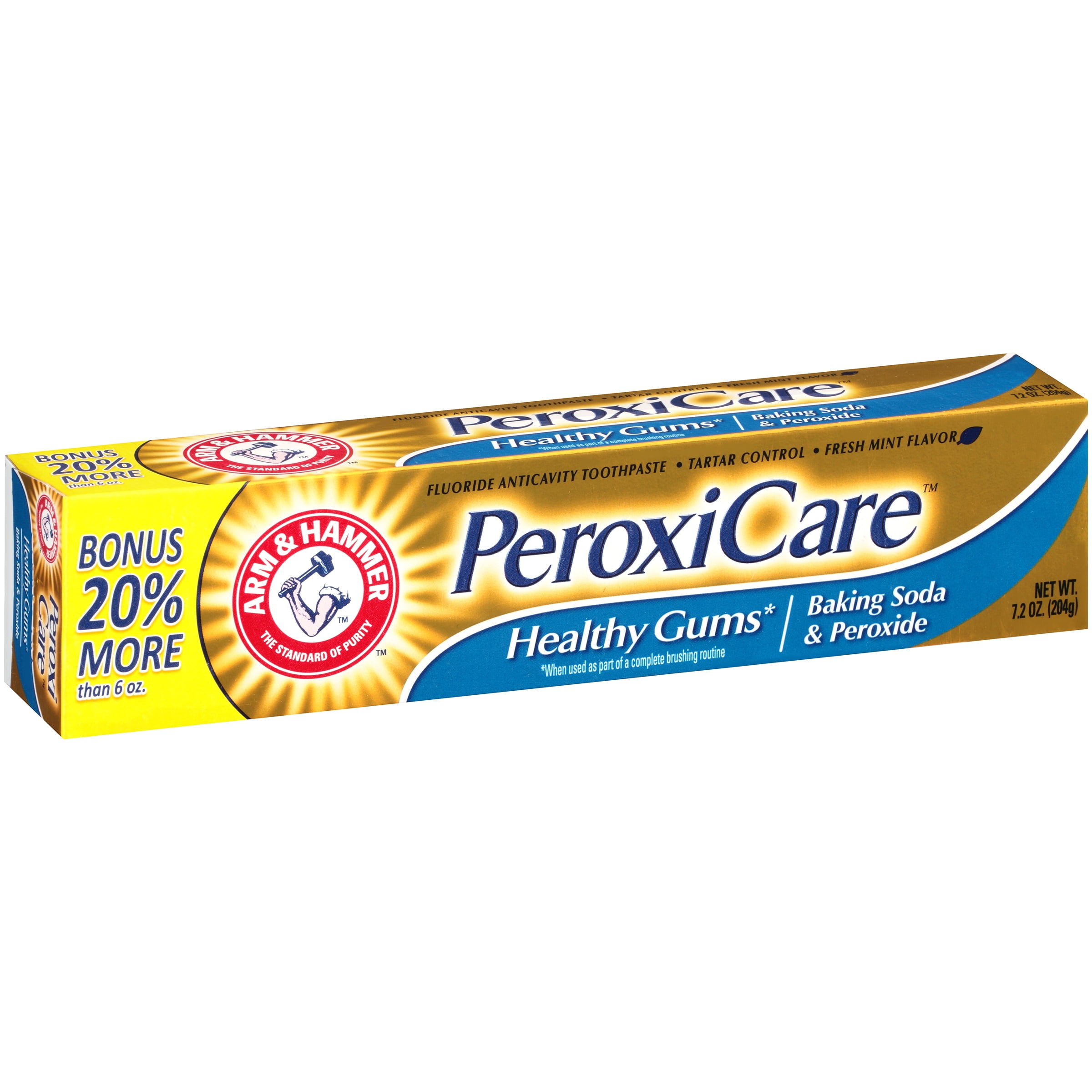 Arm & Hammer® PeroxiCare™ Healthy Gums Baking Soda & Peroxide Toothpaste 7.2 oz. Box