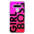 thumbnail image 1 of MUNDAZE LG Stylo 6 Shockproof Clear Hybrid Protective Phone Case Pink Clear Funny Text Quote Girl Boss Cover, 1 of 6