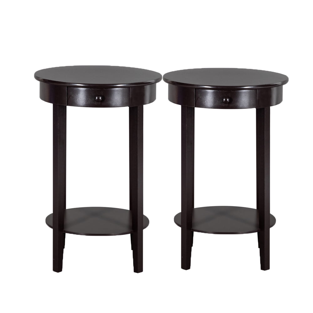 Zimtown Set of 2 Side Table Modern Industrial End Table,2Tier Side