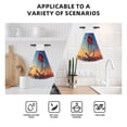 thumbnail image 4 of Yiaed Sunset Rose Elegance Print Coral Velvet Wipes Absorbent Wipes Cleaning Cloths Household Table and Dish Wiping Cloths, 4 of 7