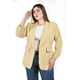 thumbnail image 5 of Blazer manga 3/4 Roman Fashion /Tallas Extras, 12255 (Beige) beige 42, 5 of 5