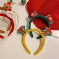 thumbnail image 4 of Adorno de diadema de Navidad para niños, adorno de alce de felpa encantador con estampado de leopardo, regalo de muñeco de nieve tridimensional versátil, 2022, 4 of 4