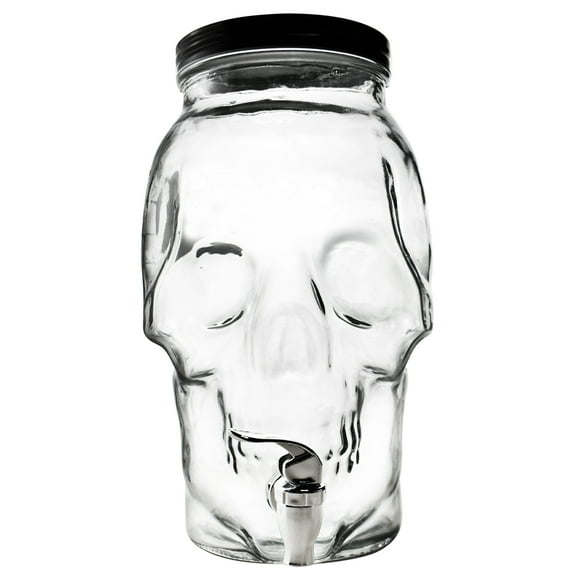 Dispensador de bebidas frías Ambient 21 en forma de calavera de vidrio Grueso Transparente 3 L