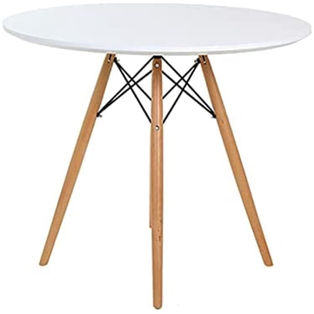 Mesa Eames Redonda 80 MDF Blanca Grupo Microtec Estilo Eames Patas comedor de Madera Minimalista Grupo Microtec minimalista
