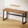 thumbnail image 2 of Rustic Brown 71” Computer Desk - Spacious Industrial Writing Table for Home Office, Living Room & Study - Engineered Wood & Steel Frame, 2 of 7