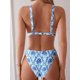 thumbnail image 3 of Conjunto de bikini ZAFUL para mujer, cintura alta, estampado floral, 2 piezas, 3 of 6