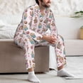 thumbnail image 7 of Honeii happy Easter Pattern Mens Pajamas Set,2pcs Men's Lounge Long Sleeve Sleep Shirt and Pajama Bottoms Sleepwear Set,Mens Pjs Sets-X-Large, 7 of 7