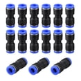 thumbnail image 5 of Unique Bargains 20pcs Push to Connect Fittings 8mm or 5/16" Straight Tube Fittings Blue, 5 of 5