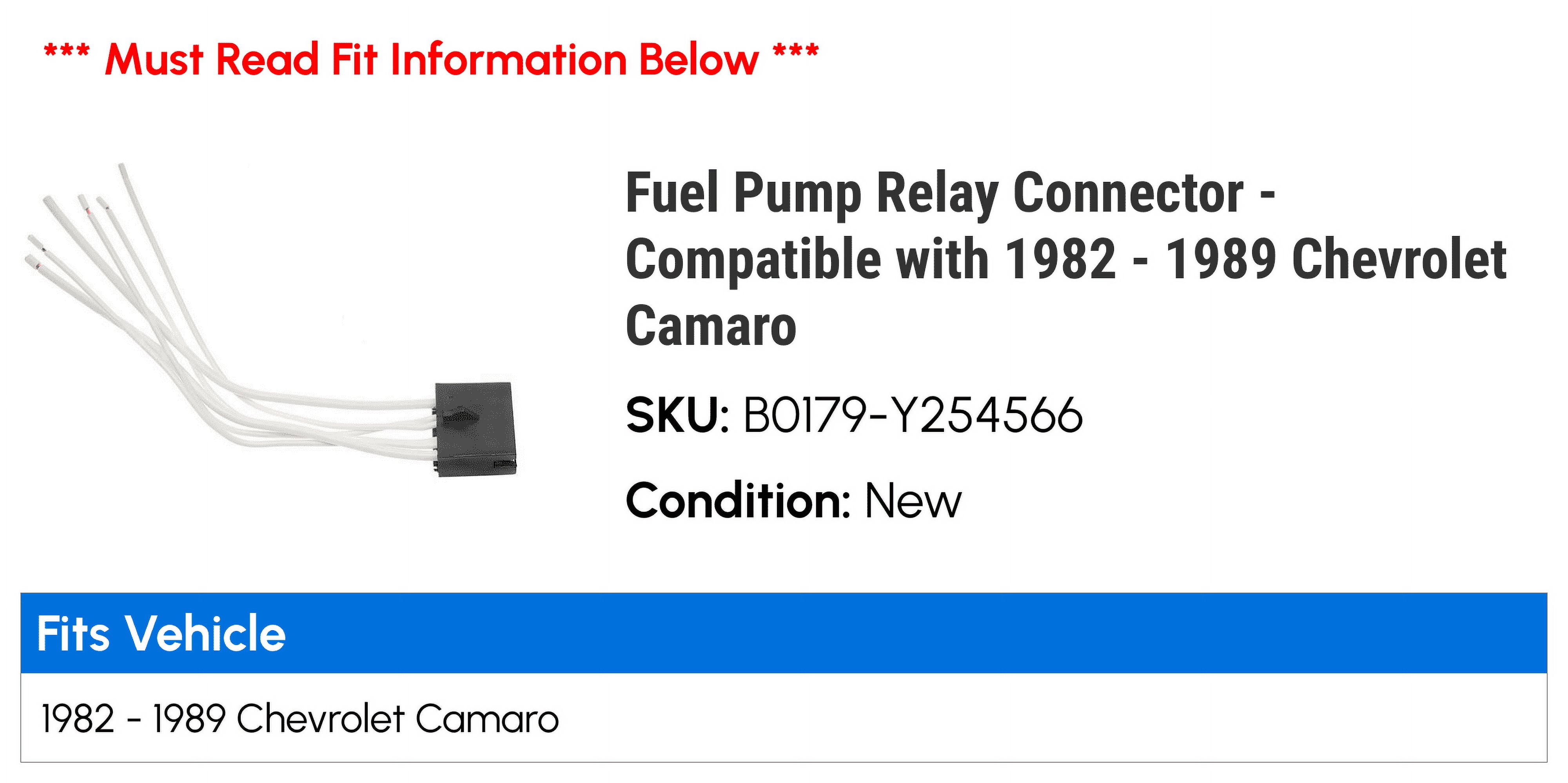1985 Camaro Fuel Pump Relay The Fiero Store