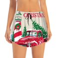 thumbnail image 2 of Susaid Merry Christmas 1 Print Women's High Waisted Running Shorts Quick Dry Athletic Gym Track Workout Shorts Zip Pocket-Large, 2 of 7