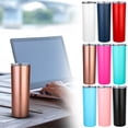 thumbnail image 3 of Dienrx 20Oz White 304 Stainless Steel Sublimation Tumbler - Straight Design | Double-Wall Insulation, Metal Straw & Slide Lid for Custom Gifts, Coffee To-Go, Home, Office, Gift Buyers, 3 of 7