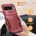 thumbnail image 4 of KOMI for Google Pixel 9/9 Pro Case with 1 Screen Protector, Built-in Slide Camera Cover, Military Grade Drop Protection, Heavy Duty Rugged Shockproof Protective Phone Cover, Red, 4 of 5