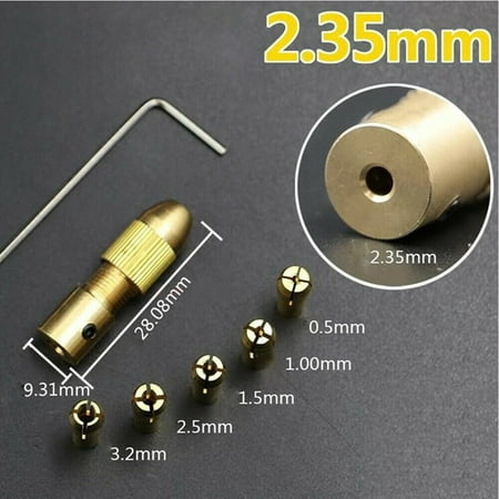 

7 pieces/set 2.35-5.05 mm brass mini drill chuck metal drill chuck adapter