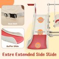 thumbnail image 3 of Arcticscorpion 4 in 1 Toddler Freestanding Red White Slide Climber Basketball Hoop Swing Set, 3 of 7