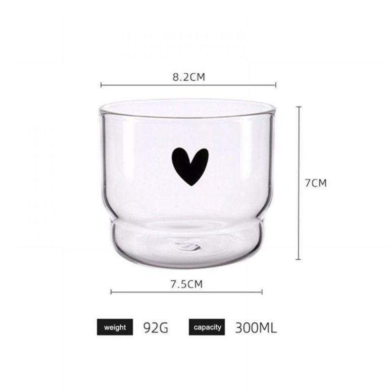 Funny Glass Espresso Cup Clear 500ml for Office Kitchen Valentines Day  Gifts 