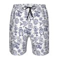 thumbnail image 4 of Yiaed World Travel2 Print Men's Swim Trunks with Lining Quick Dry Sports Shorts Beach Shorts Boardshorts-Medium, 4 of 5