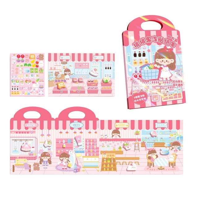 Libro de pegatinas de princesas de moda, recompensa, decoración, scrapbooking, desarrollo infantil Compras