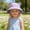 Purple, variant on Kids Girl Sun Hat Adjustable Kids Cotton Bucket Hat with Chin Strap UV Protection Beige,Size 1 T