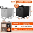 thumbnail image 2 of PinkSheep Collapsible Fabric Cube Storage Bins, Foldable Storage Cubes Organizer Bins Basket(13" x 13"), Black, 6 Pack, 2 of 8