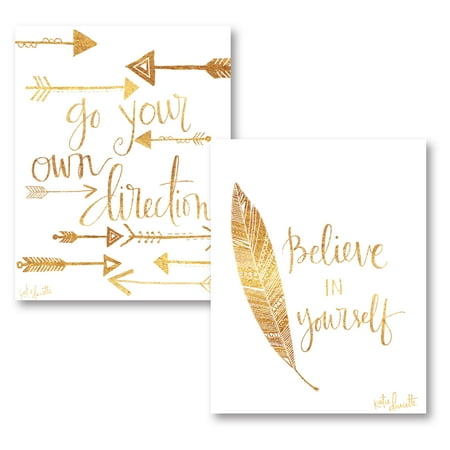 God Framed Print Gango Home Decor Gold Feather and Arrow