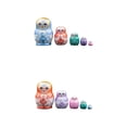 thumbnail image 1 of 10 Uds.  pintada a mano, muñecas Matryoshka, deseos de juguete Naranja azul Hugo muñeca rusa de anidación, 1 of 1