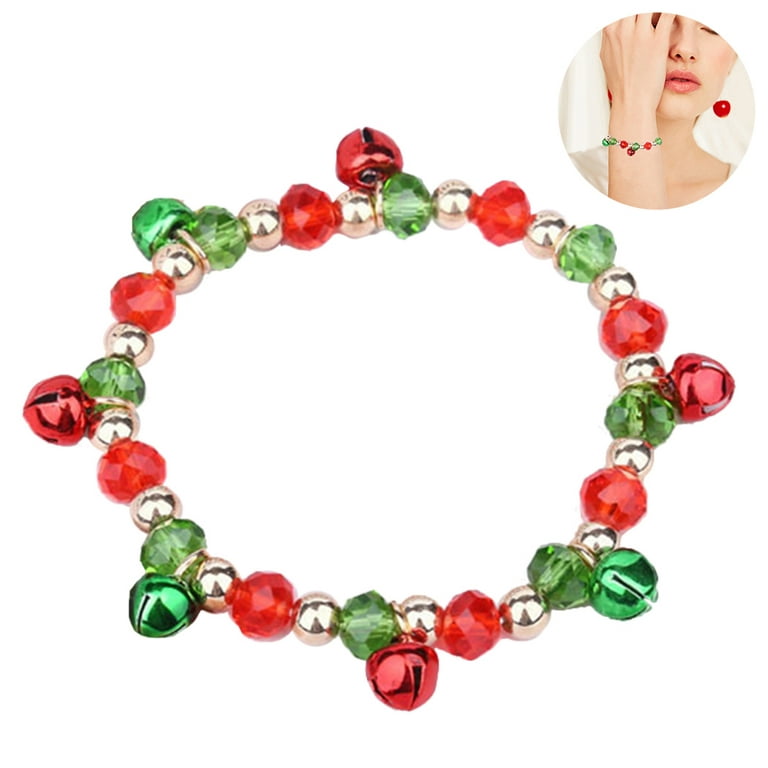 Coxeer Christmas Bracelet Fashion Stackable Jingle Bell Bead